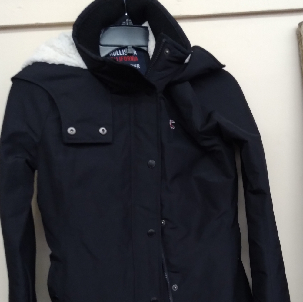 Black All Weather Hollister Jacket